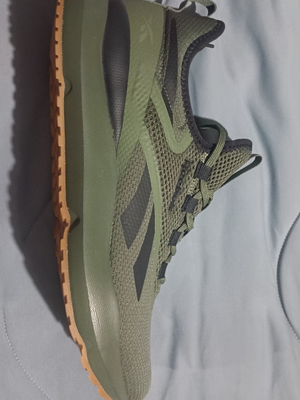 Reebok Men's Olive Green and Black Trail Runner with Gum Sole